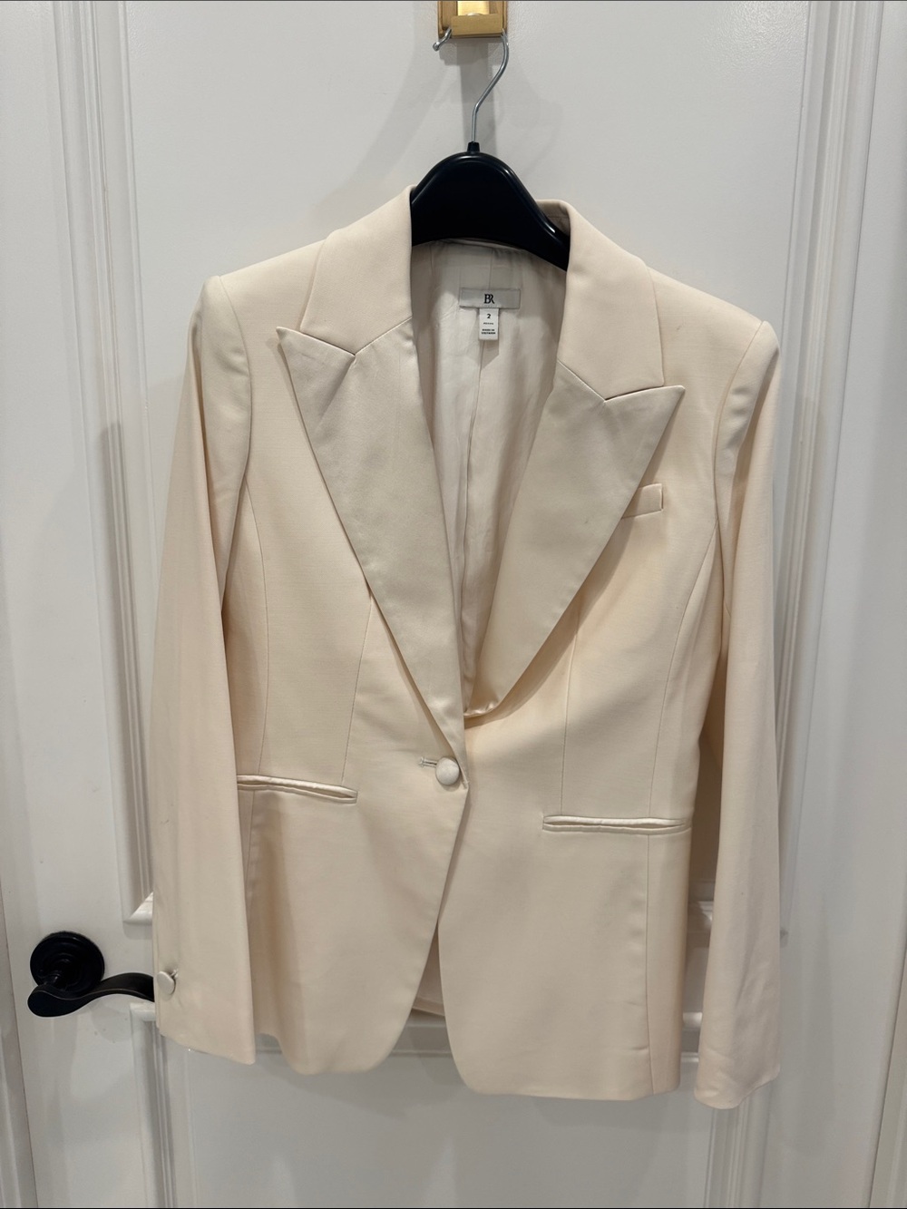 Banana Republic Cream Single-Button Blazer